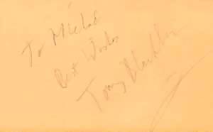 Tony Blackburn's autograph