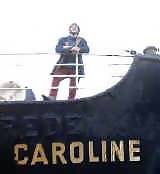 Chris Davies on the deck of the mv Fredericia