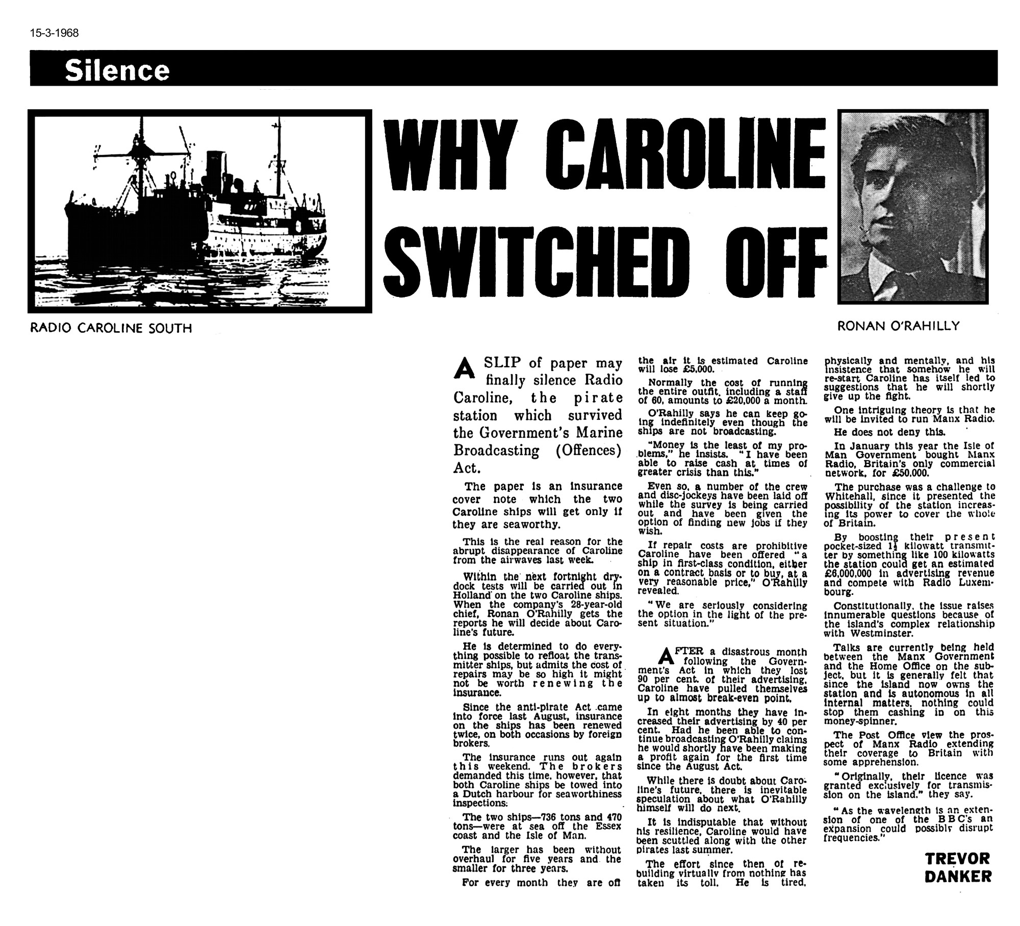 Sunday Mirror cutting