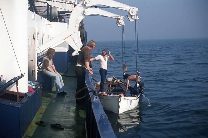 swimming off the mv Mi Amigo