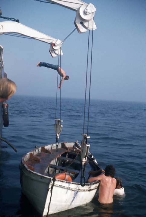 swimming off the mv Mi Amigo