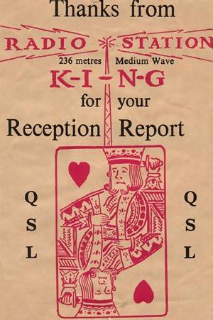 King Radio QSL card