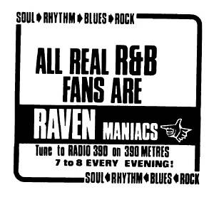 press advert for Mike Raven's R&B Show
