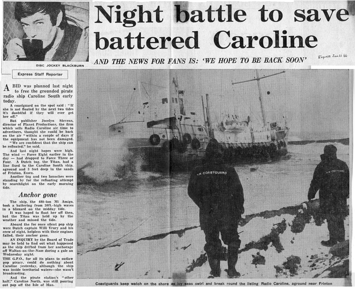Daily Express cutting