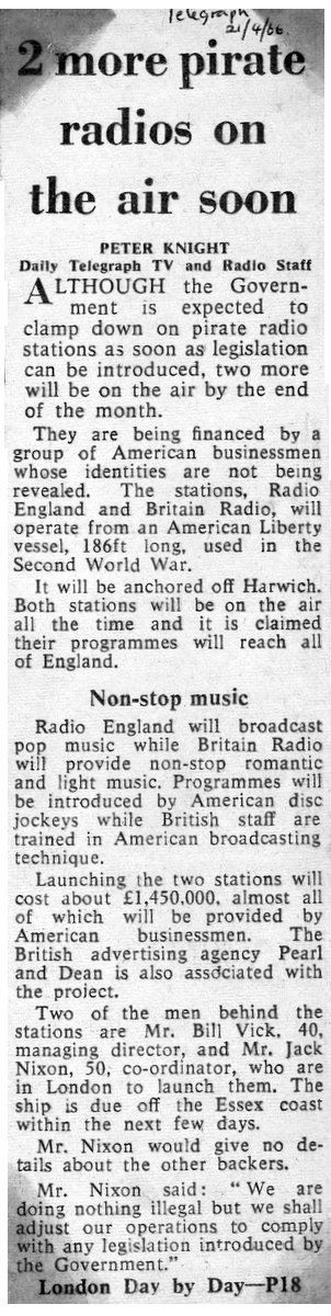 Daily Telegraph cutting