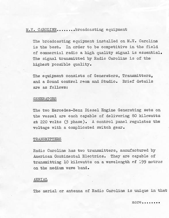 Radio Caroline launch press release, page 7