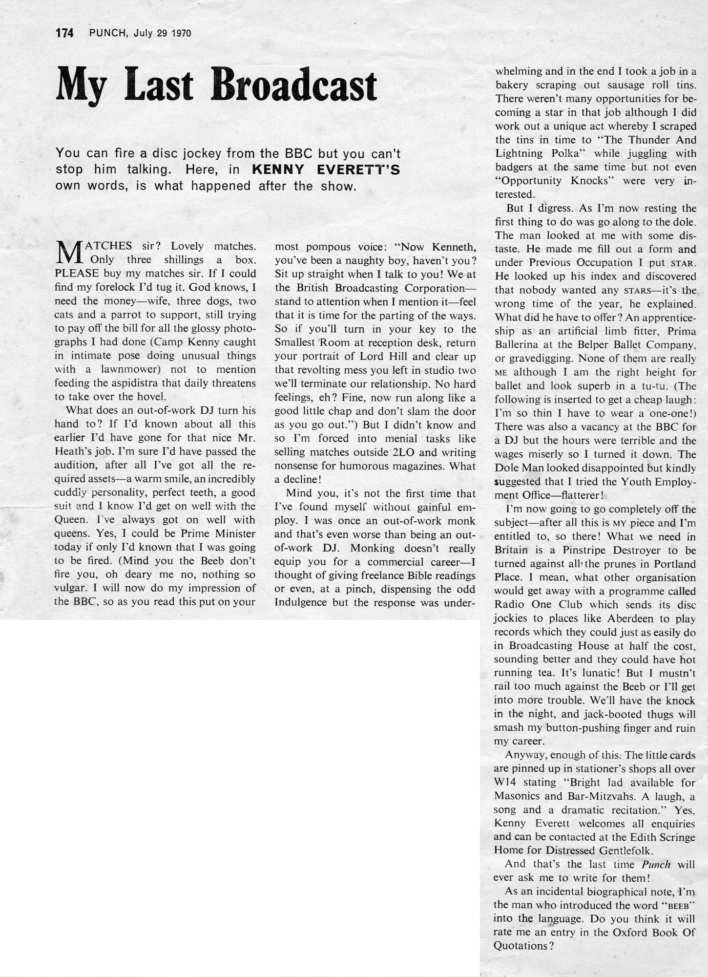 cutting from Punch