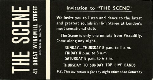 invitation to The Scene Club