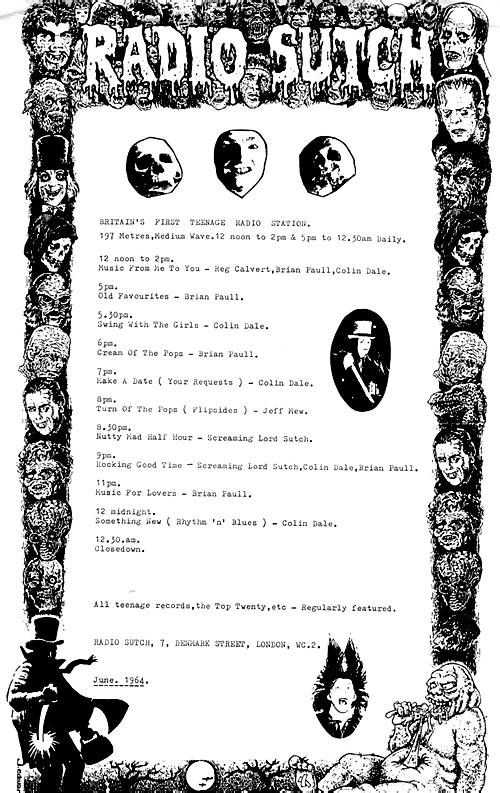 Radio Sutch programme schedule