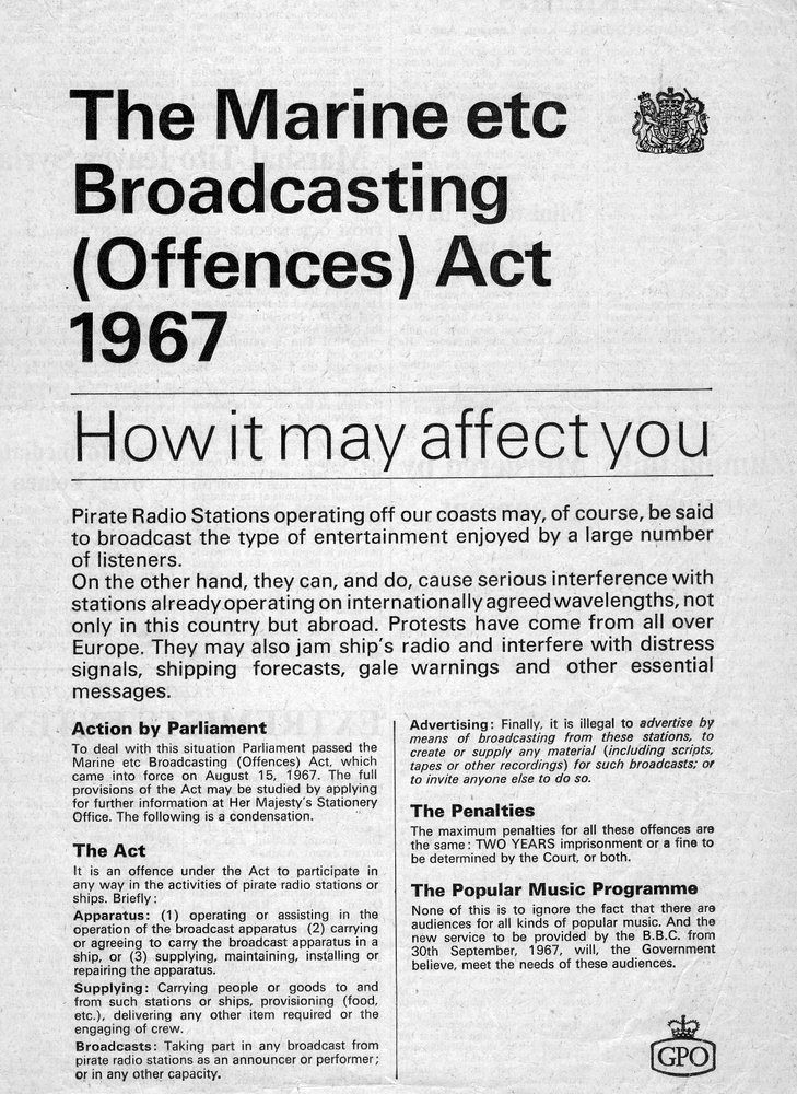 Marine Offences Act press advert