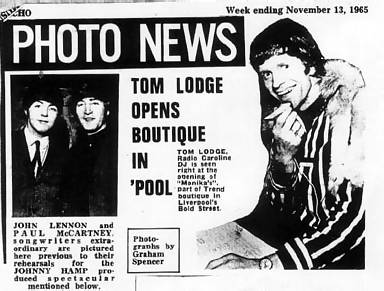 Tom Lodge press cutting