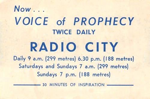 Voice of Prophecy advert