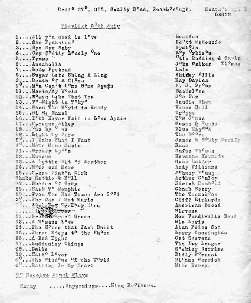 270 Top 40, 30th July 1967
