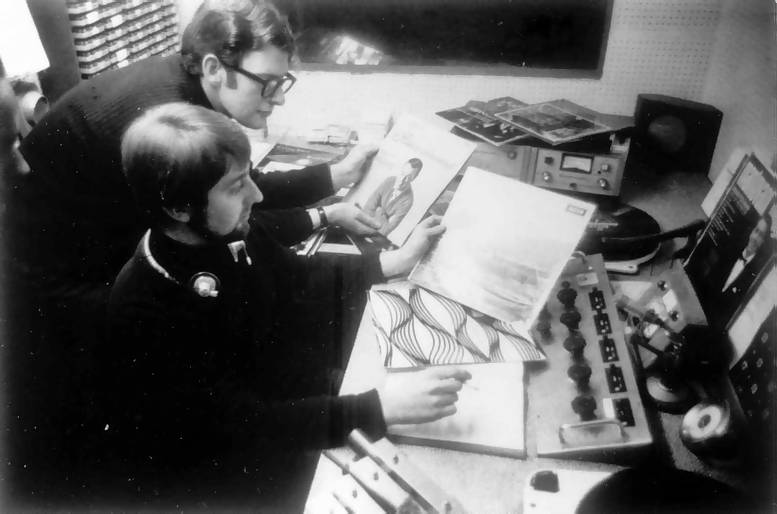 Stephen West and David Allan in the Radio 390 studio