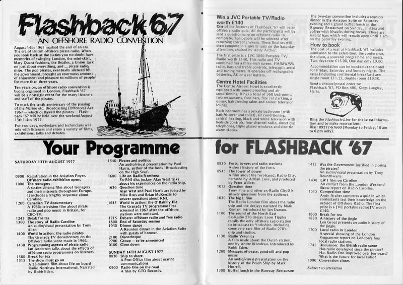 Flashback '67 programme of events