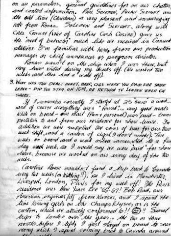 a page of Gord's letter