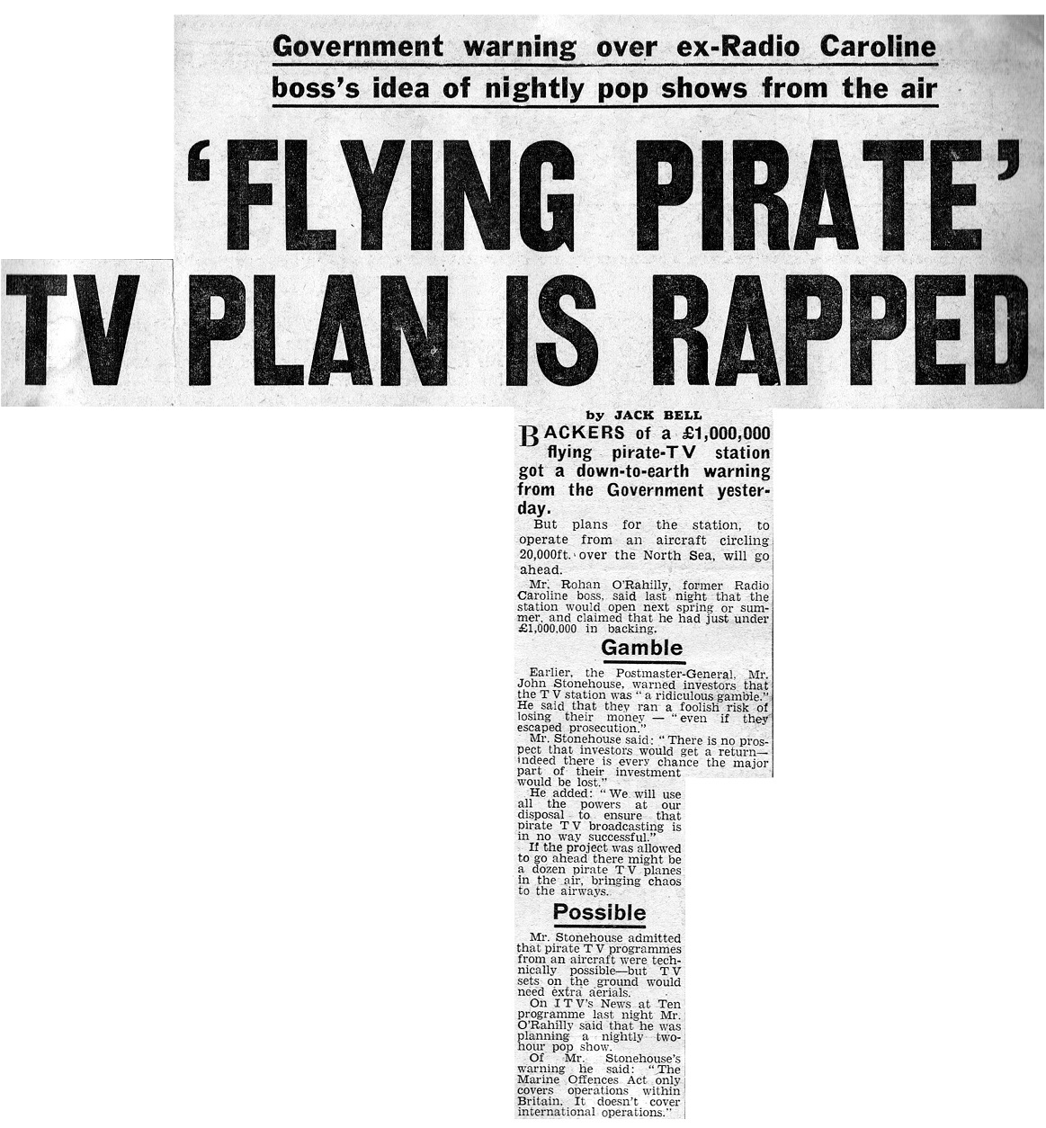 Daily Mirror cutting