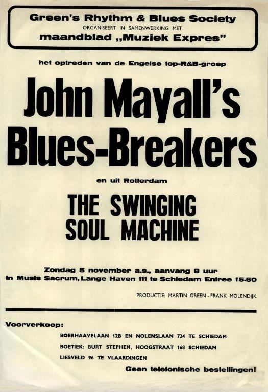 poster advertising a Martin Green promoted concert