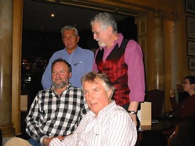 Tom Edwards, Dave Lee Travis, Keith Hampshire, Johnnie Walker