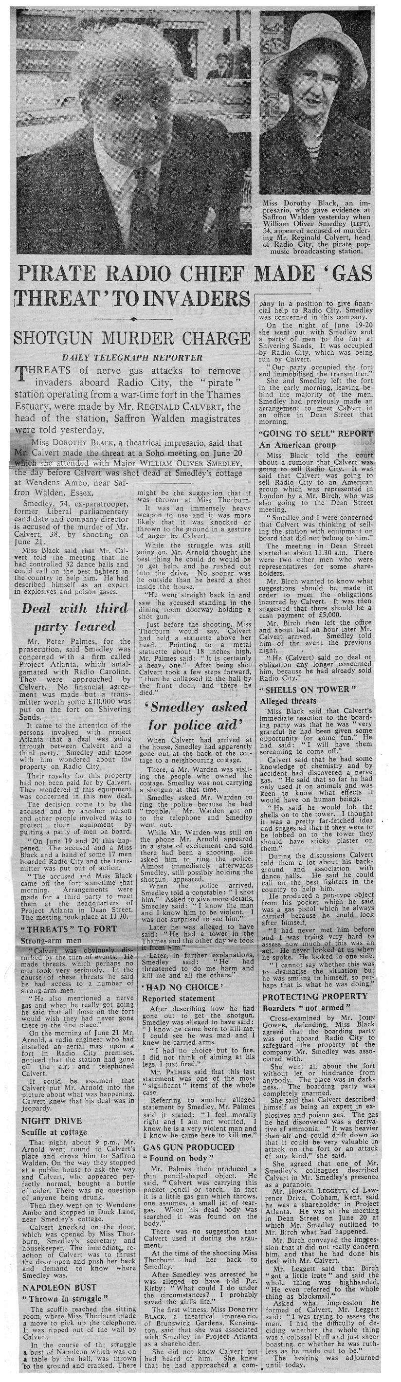 Daily Telegraph cutting