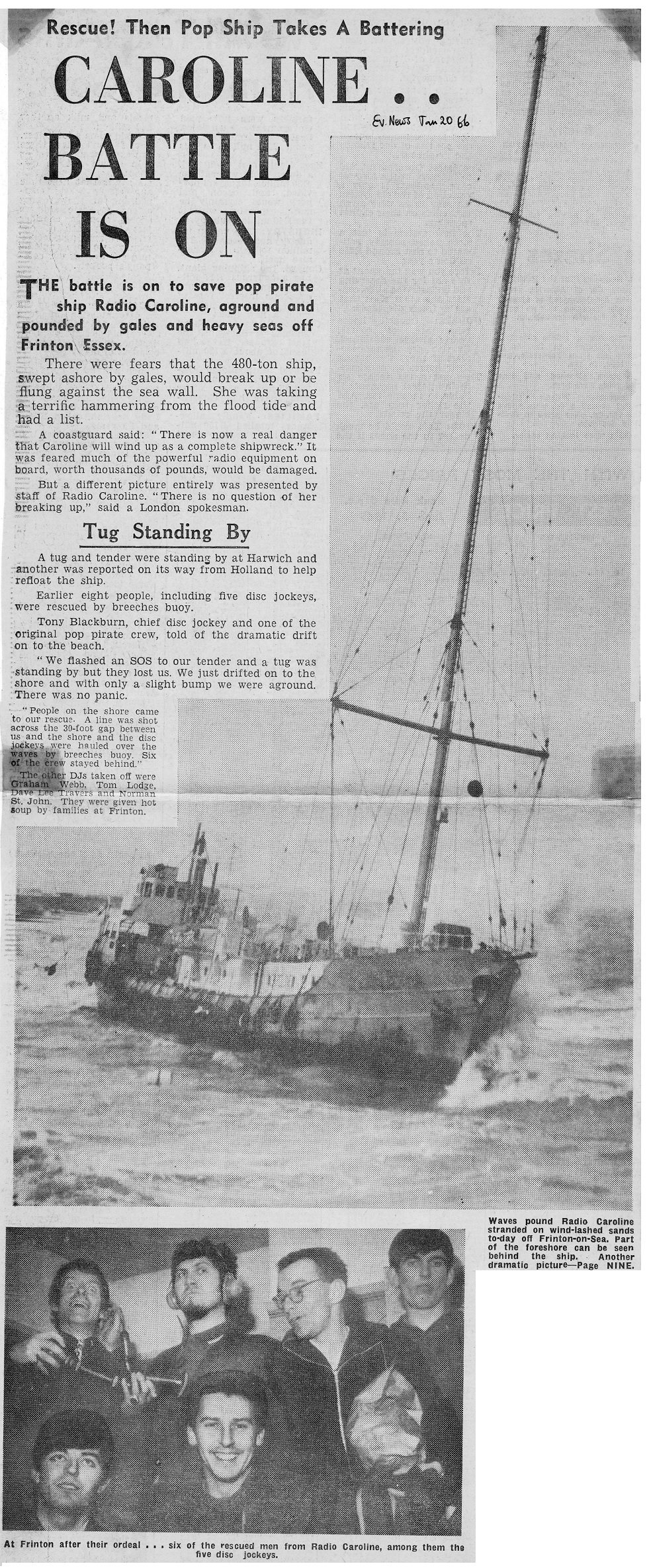Evening News cutting
