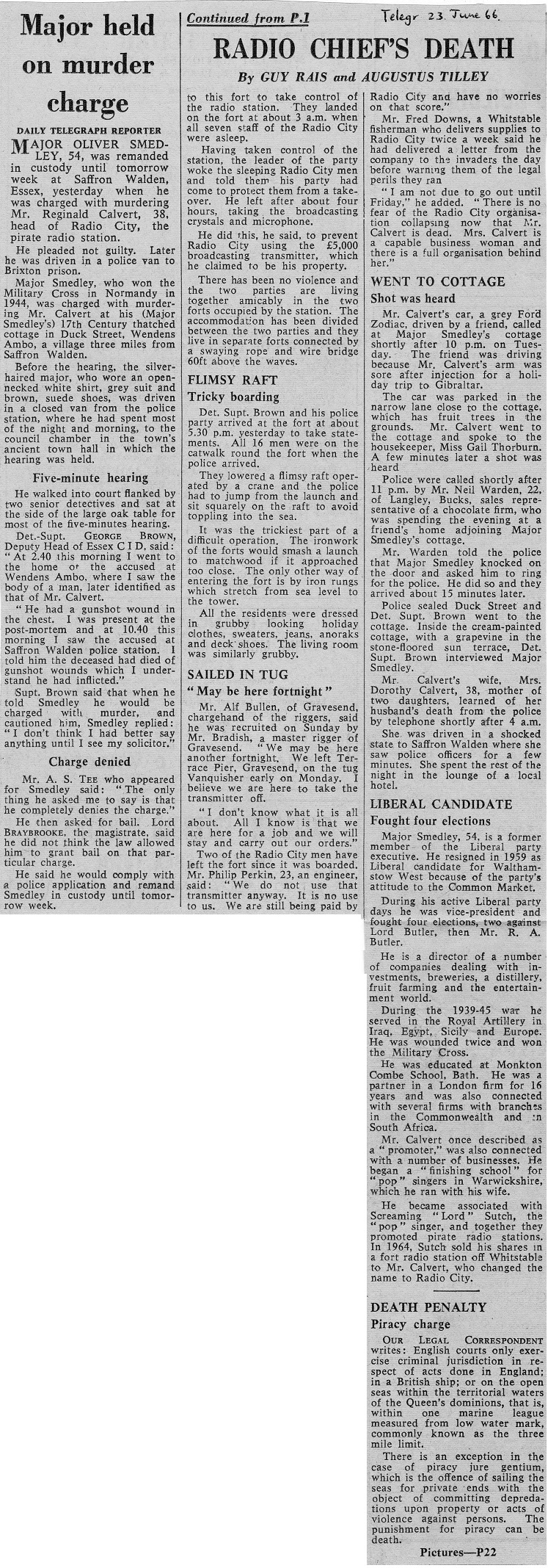 Daily Telegraph cutting