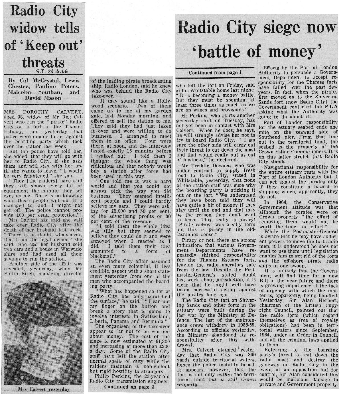 Sunday Times cutting