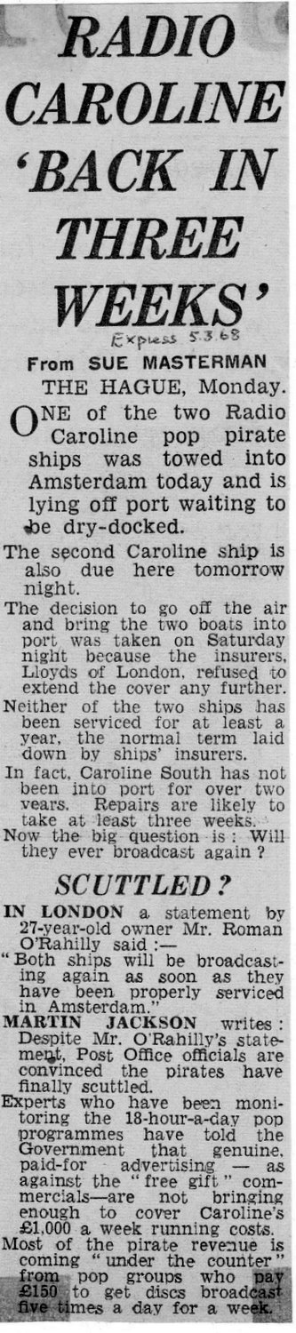 Daily Express cutting