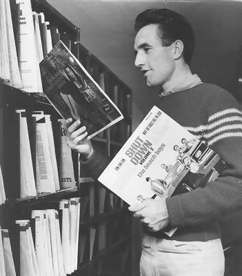 Alan Turner in the record library