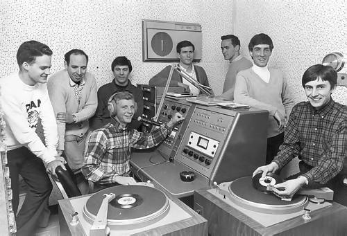 Radio England DJs in the studio