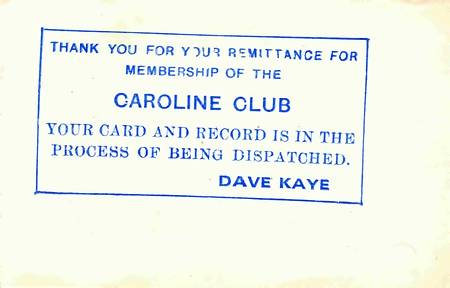 Caroline Club correspondence