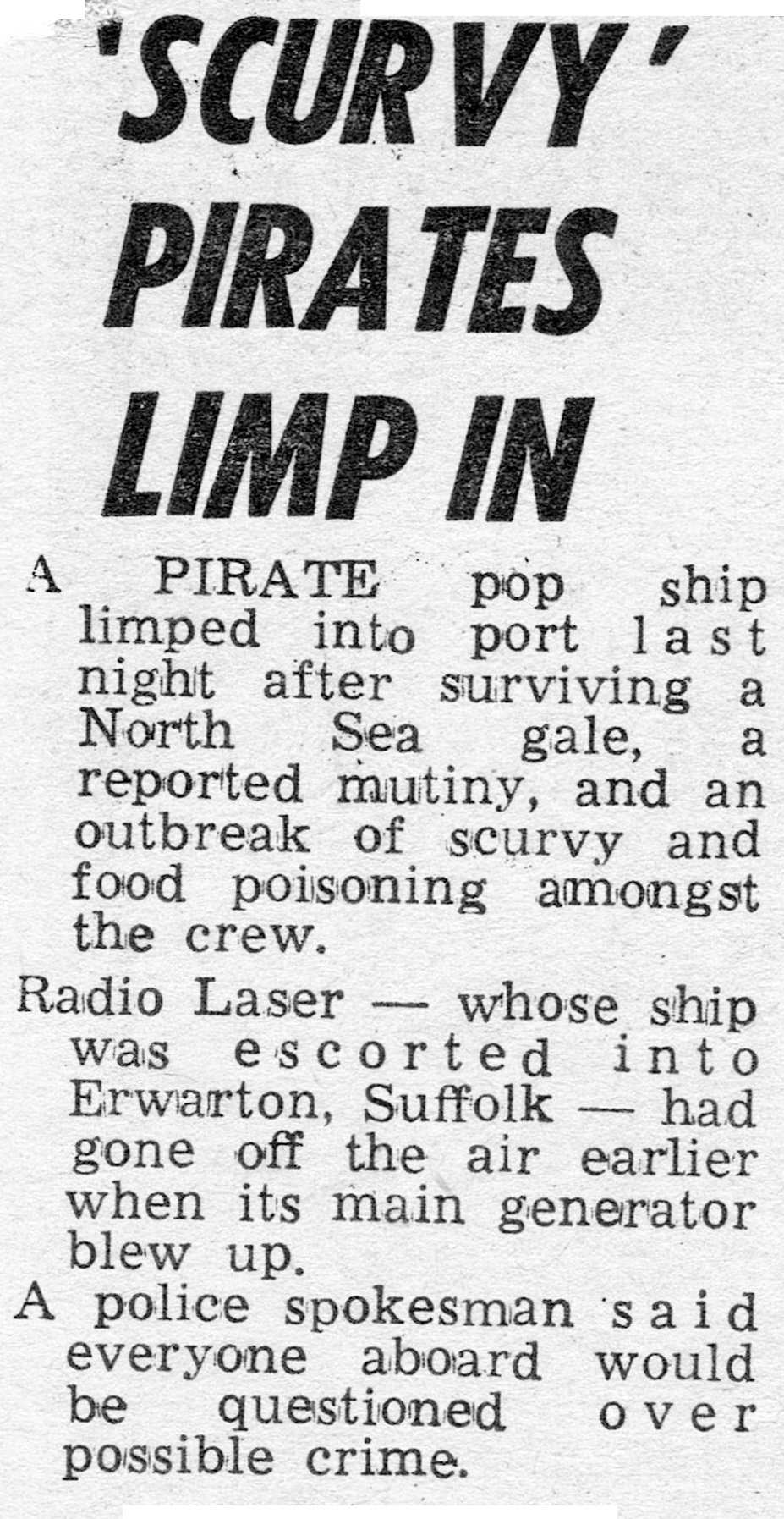 cutting from The Sun