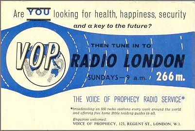 advert for The Voice Of Prophecy